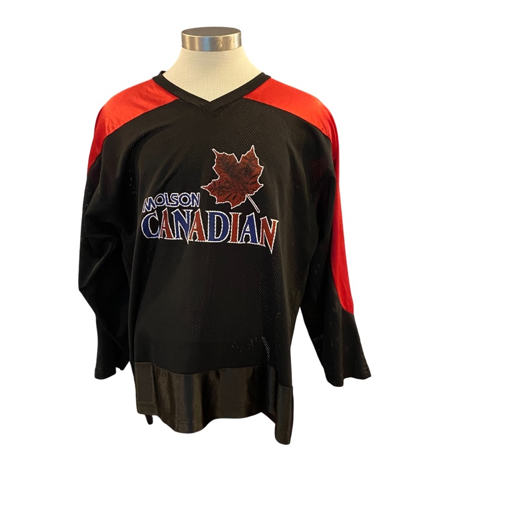 Molson Canadian Hockey Jersey Black Sz L